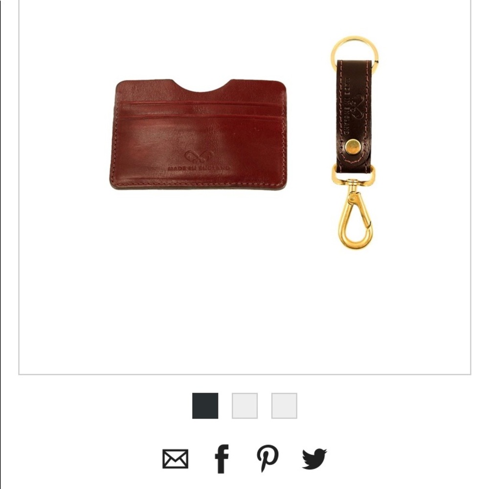 NWT Chapman Leather Card Holder & Key Ring